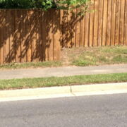 Pressure washed fence
